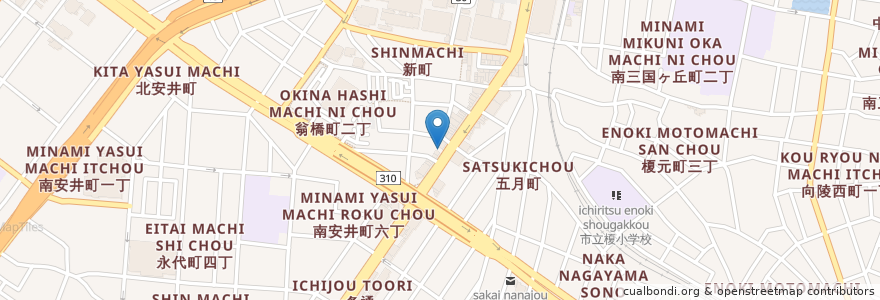 Mapa de ubicacion de 洋食びもん en 日本, 大阪府, 堺市, 堺区.