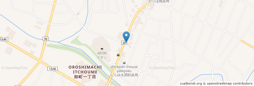 Mapa de ubicacion de 喜楽 川口店 en Japan, Akita Prefecture, Akita.