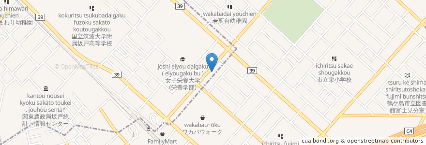 Mapa de ubicacion de サイゼリヤ en 일본, 사이타마현, 鶴ヶ島市.