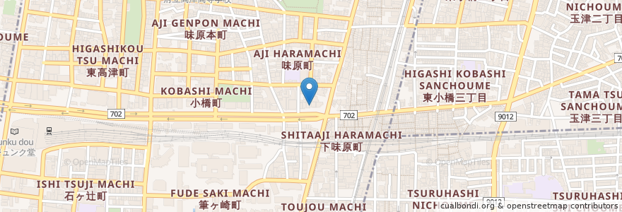 Mapa de ubicacion de K with cafe bar en ژاپن, 大阪府, 大阪市, 天王寺区.