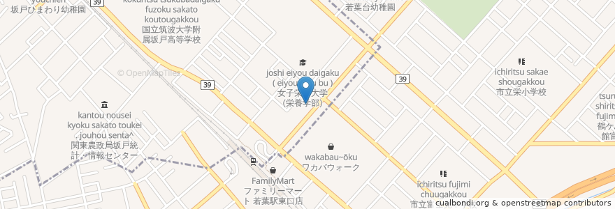 Mapa de ubicacion de マクドナルド en 日本, 埼玉県, 鶴ヶ島市, 坂戸市.