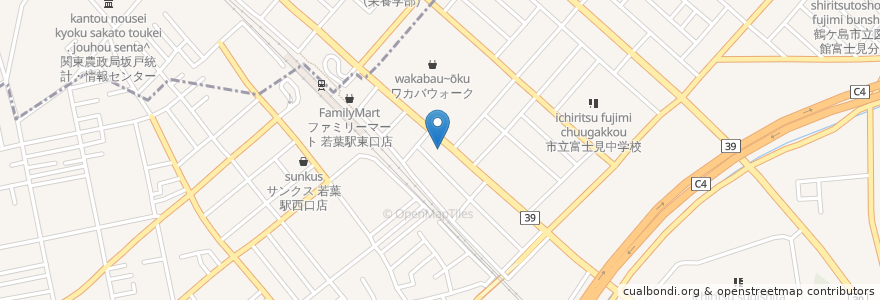 Mapa de ubicacion de 大阪王将 en Japão, 埼玉県, 鶴ヶ島市.