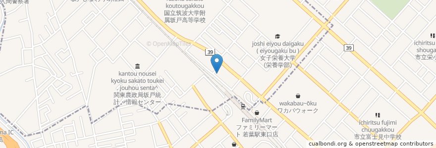 Mapa de ubicacion de 大野外科内科クリニック en Япония, Сайтама, 鶴ヶ島市, 坂戸市.