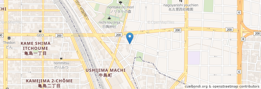 Mapa de ubicacion de みくりや本店 en Japão, 愛知県, Nagoia, 中村区.