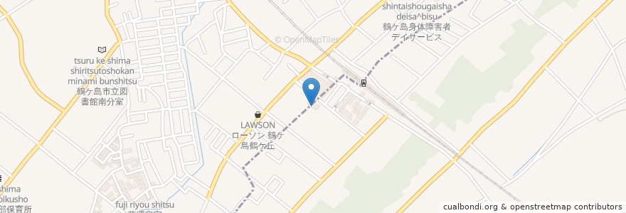Mapa de ubicacion de 千年の宴 en Japão, 埼玉県, 鶴ヶ島市, 川越市.
