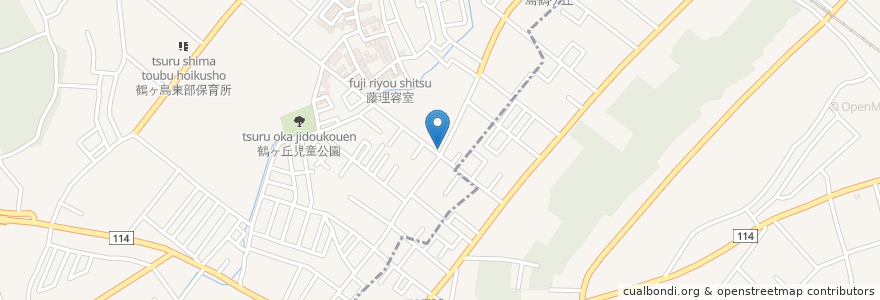 Mapa de ubicacion de 中華華苑 en Japan, Präfektur Saitama, 鶴ヶ島市.