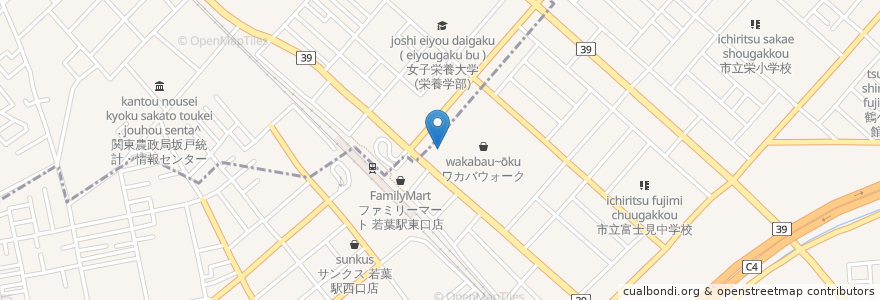 Mapa de ubicacion de 鶴ヶ島市役所出張所 en 日本, 埼玉県, 鶴ヶ島市.