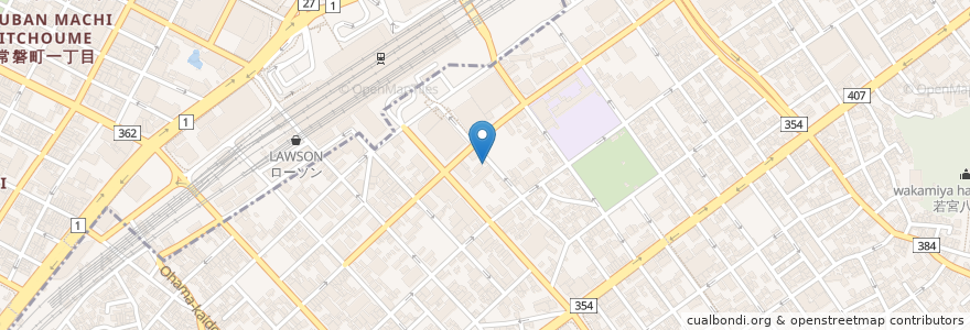 Mapa de ubicacion de 日産レンタカー en اليابان, شيزوكا, 静岡市, 葵区, 駿河区.