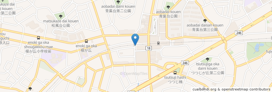 Mapa de ubicacion de 青葉台クラブ en Japon, Préfecture De Kanagawa, 横浜市, 青葉区.