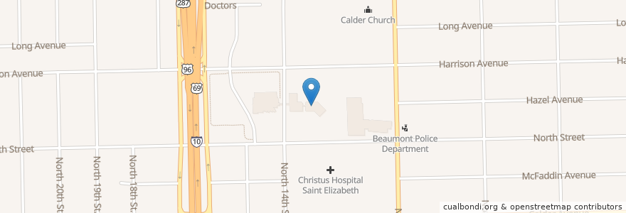 Mapa de ubicacion de Billy D Sturrock, DDS en United States, Texas, Jefferson County, Beaumont.