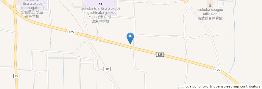 Mapa de ubicacion de 自家製麺 名無し en 日本, 茨城県, つくば市.