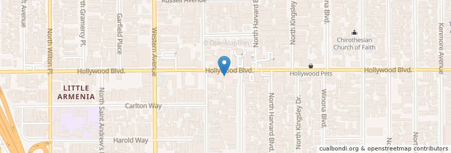 Mapa de ubicacion de Ocha Classic Restaurant en United States, California, Los Angeles County, Los Angeles.
