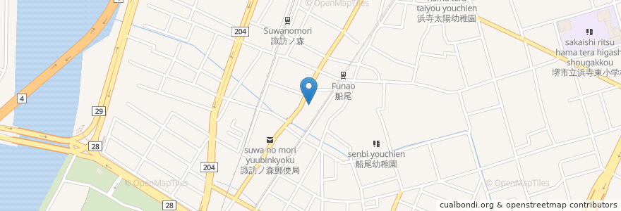 Mapa de ubicacion de ハイノート en Japan, Präfektur Osaka, 堺市, 西区.