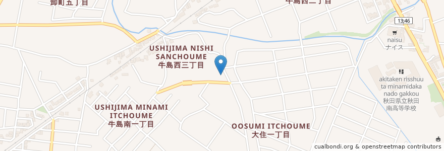 Mapa de ubicacion de 大住鈴木歯科医院 en Japan, Akita Prefecture, Akita.