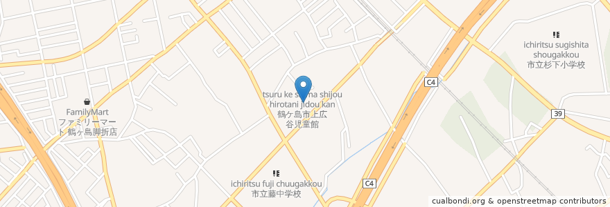 Mapa de ubicacion de 若葉内科クリニック en Japón, Prefectura De Saitama, 鶴ヶ島市.