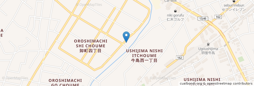Mapa de ubicacion de エネオス en Japão, 秋田県, 秋田市.