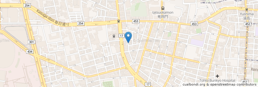 Mapa de ubicacion de 東京倶楽部 en Япония, Токио, Бункё.