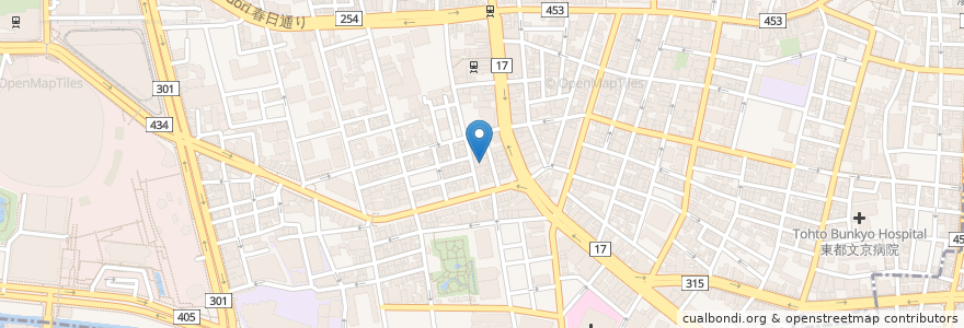 Mapa de ubicacion de サマーディ整体院 en Jepun, 東京都, 文京区.
