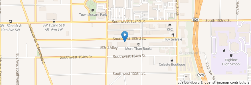 Mapa de ubicacion de Highline Family Dentistry en ایالات متحده آمریکا, واشنگتن, King County, Burien.
