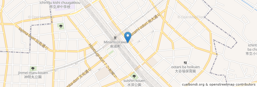 Mapa de ubicacion de すき家 en Jepun, 埼玉県, さいたま市, 南区.