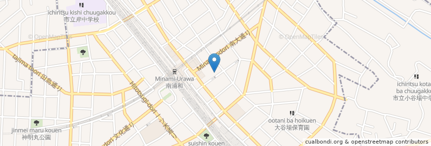 Mapa de ubicacion de マツモトキヨシ en Japan, Präfektur Saitama, Saitama, 南区.