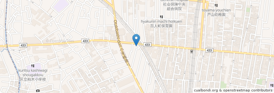 Mapa de ubicacion de 農家楽 en 日本, 東京都, 新宿区.