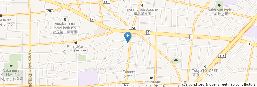 Mapa de ubicacion de Arai en Jepun, 東京都, 練馬区.