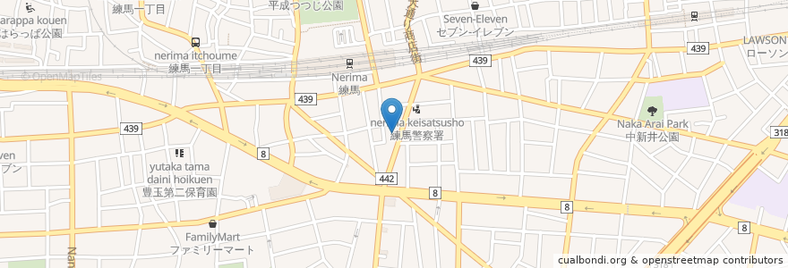 Mapa de ubicacion de こみね en 일본, 도쿄도, 練馬区.