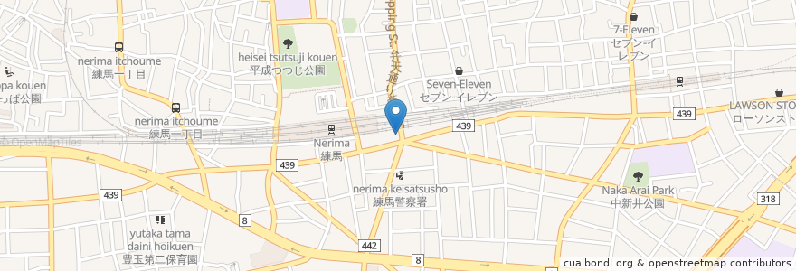 Mapa de ubicacion de ラーメン練馬商店 en اليابان, 東京都, 練馬区.