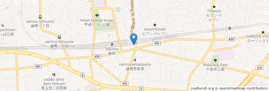 Mapa de ubicacion de 中華料理 博香 en 日本, 東京都, 練馬区.