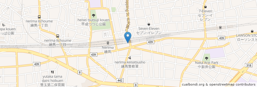 Mapa de ubicacion de 蕎麦のぶ en Japão, Tóquio, 練馬区.