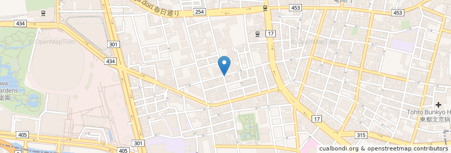 Mapa de ubicacion de 三菱UFJ銀行 en Japonya, 東京都, 文京区.