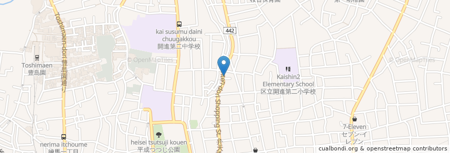 Mapa de ubicacion de ヴィーナス en 日本, 東京都, 練馬区.