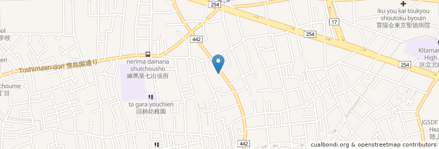 Mapa de ubicacion de どんぐり屋 en 日本, 东京都/東京都, 練馬区.