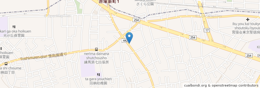 Mapa de ubicacion de 小料理 圭 en 日本, 東京都, 練馬区.
