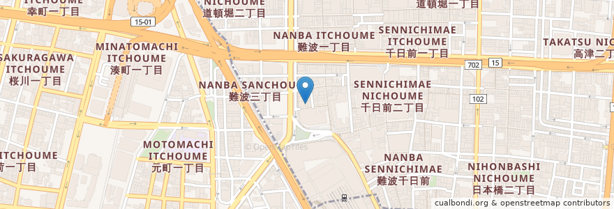 Mapa de ubicacion de Cafe The Plant Room en Japonya, 大阪府, 大阪市.