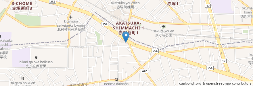 Mapa de ubicacion de 藤山歯科クリニック en Japon, Tokyo, 練馬区.