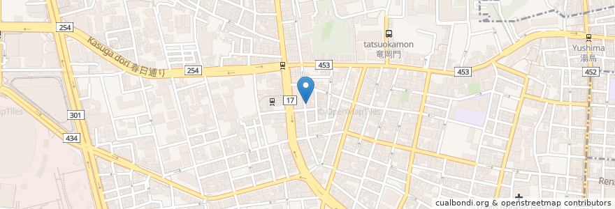 Mapa de ubicacion de Takichi en 日本, 東京都, 文京区.