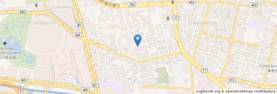 Mapa de ubicacion de サイノ en Japan, Tokio, 文京区.