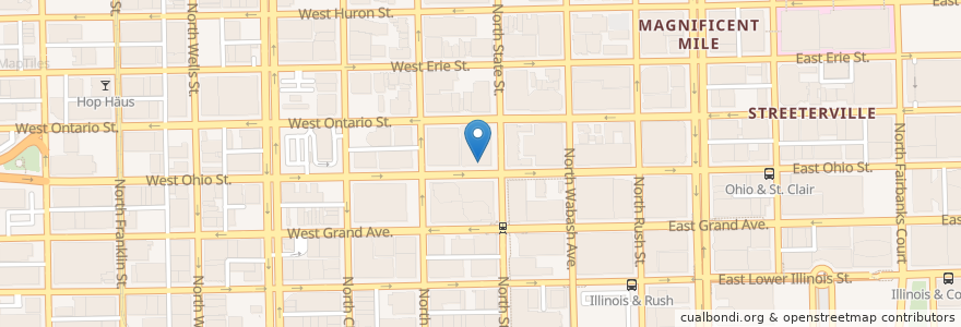 Mapa de ubicacion de Subway en 미국, 일리노이, 시카고.