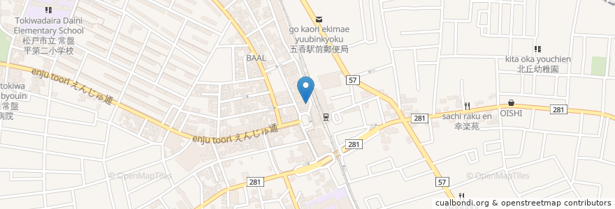 Mapa de ubicacion de 鳥貴族 en 일본, 지바현, 松戸市.