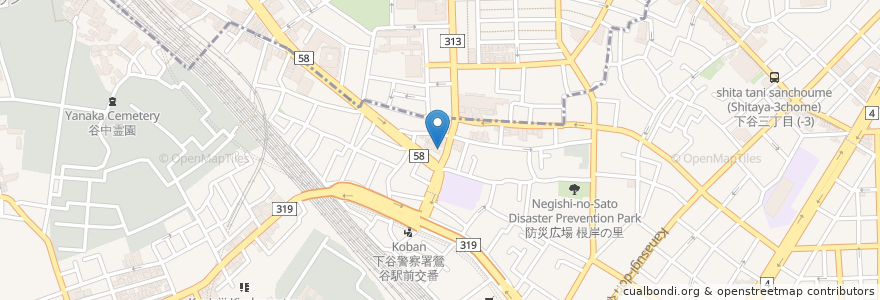 Mapa de ubicacion de デリカぱくぱく en Giappone, Tokyo, 台東区.