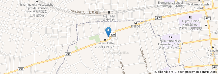 Mapa de ubicacion de 富士見台どうぶつ病院 en 日本, 東京都, 練馬区.