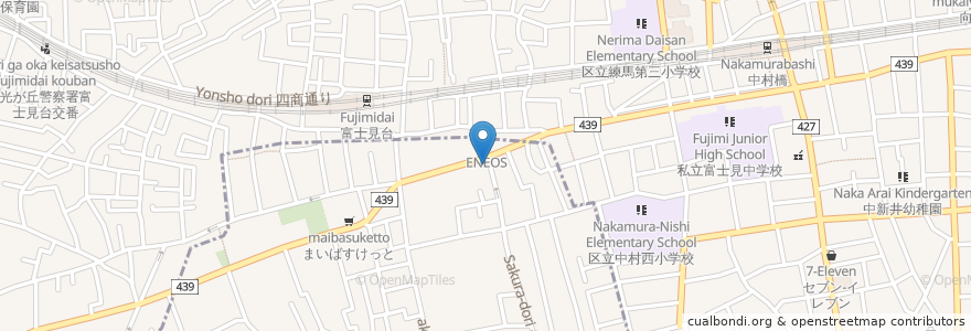 Mapa de ubicacion de DRAGON en Giappone, Tokyo, 練馬区.