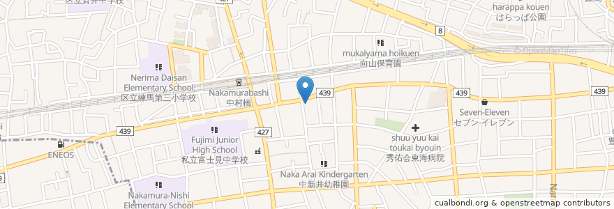 Mapa de ubicacion de 刀削麺 en اليابان, 東京都, 練馬区.