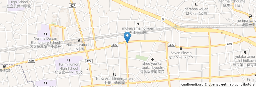 Mapa de ubicacion de 九州とんこつ en Japan, 東京都, 練馬区.