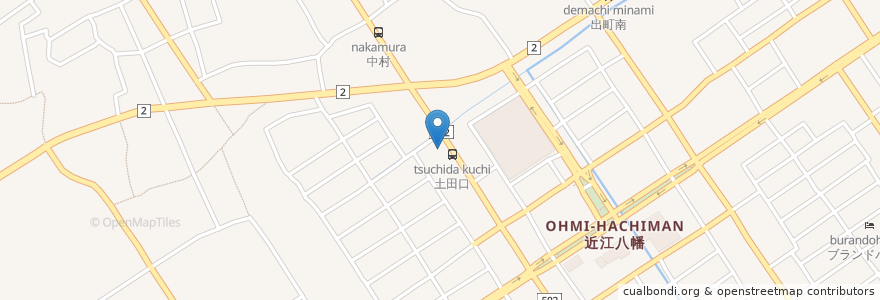 Mapa de ubicacion de やきとり 宮村 en Япония, Сига, 近江八幡市.