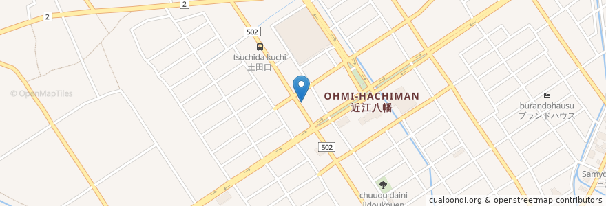 Mapa de ubicacion de cianciare en Япония, Сига, 近江八幡市.