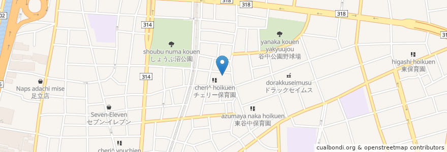 Mapa de ubicacion de 綾瀬循環器病院 en Giappone, Tokyo, 足立区.