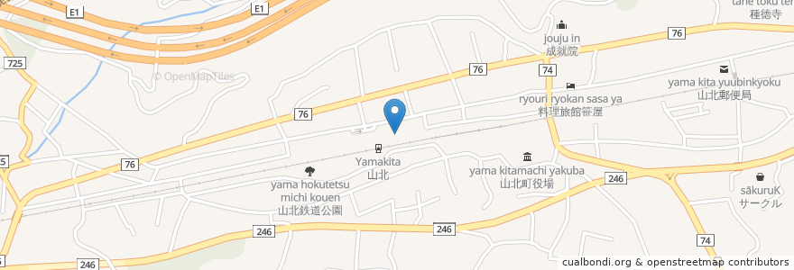Mapa de ubicacion de NICO cafe en اليابان, كاناغاوا, 足柄上郡, 山北町.